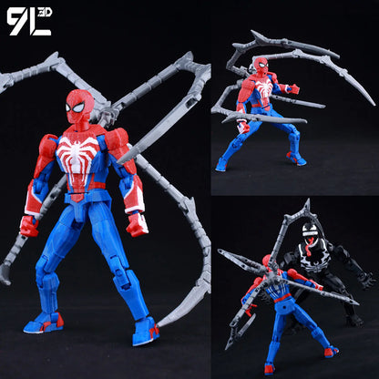 9L3D Lucky13 T13 Action Figures — 3D Printed Deadpool, Wolverine, Batman, Spider-Man & Venom Anime Model Toys, Collectible Gift