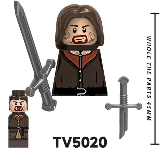 TV6403/TV6404/TV6405 Blocks Toy Set — Orcs, Dwarfs, Elves & Rohan Knight Action Figures Building Bricks for Kids Gift