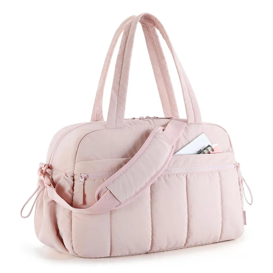 Women's Travel Duffel Bag - Waterproof Luggage with Dry Wet Separation, Gym & Weekender Bag, Cabin Bag