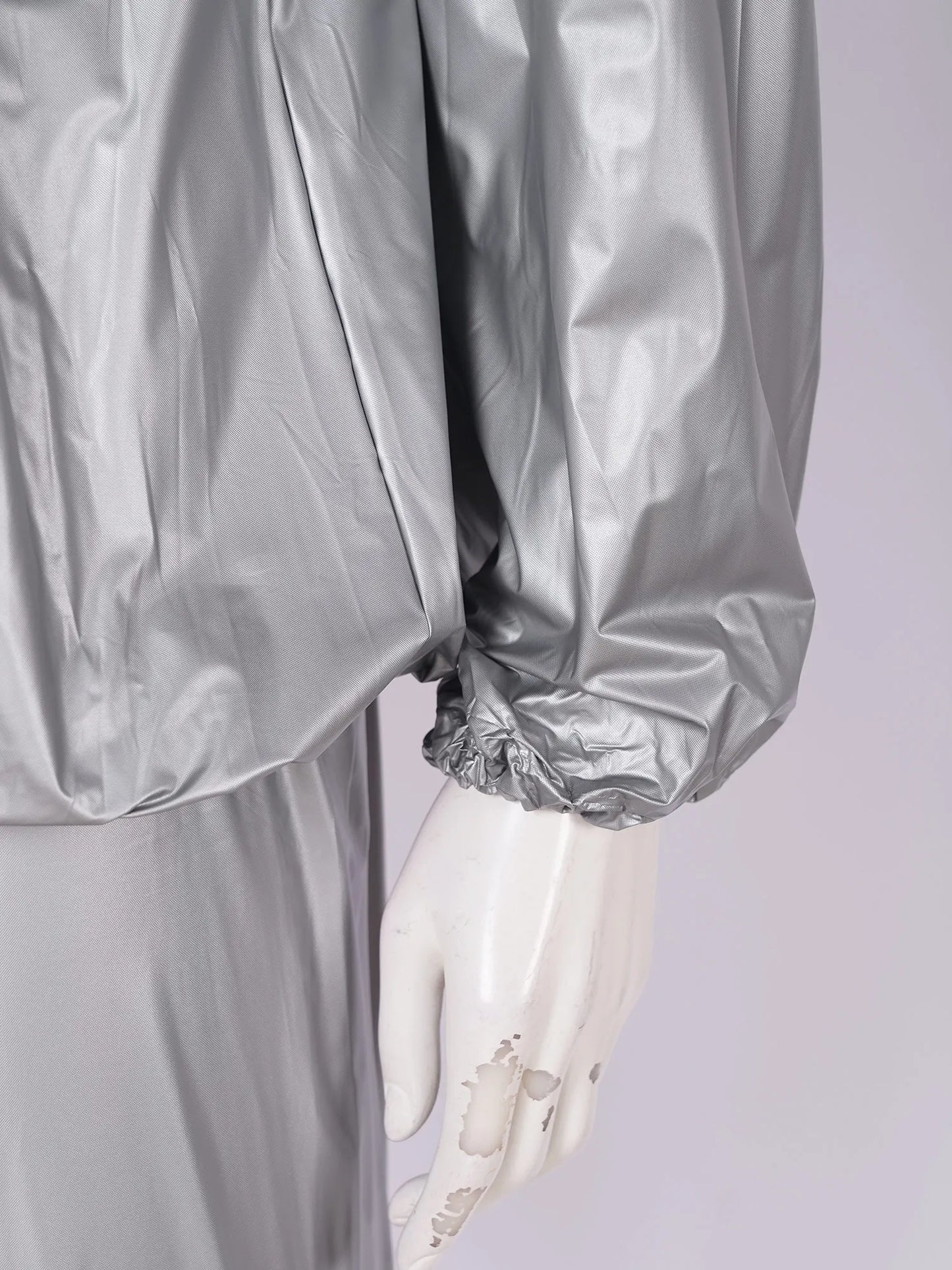 Unisex PVC Sauna Suit — Long Sleeve Top & Elastic Waistband Pants for Men & Women, Slimming Fitness Workout Outfit