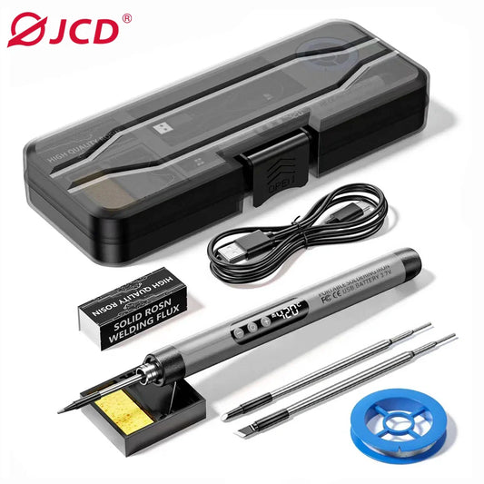 USB Type-C Mini Soldering Iron Set – 5V 8W Electric Soldering Tool with Digital Display & Adjustable Temperature