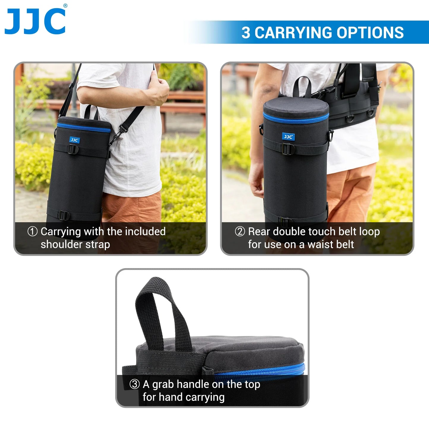 JJC Large Camera Lens Pouch — Thick Protective Case for Nikon 180-600mm, Sony 200-600mm Zoom Lens
