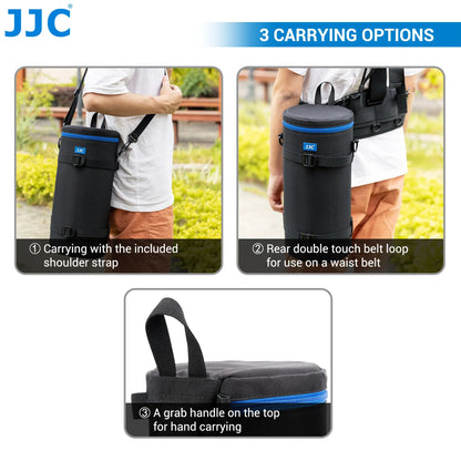 JJC Large Camera Lens Pouch — Thick Protective Case for Nikon 180-600mm, Sony 200-600mm Zoom Lens