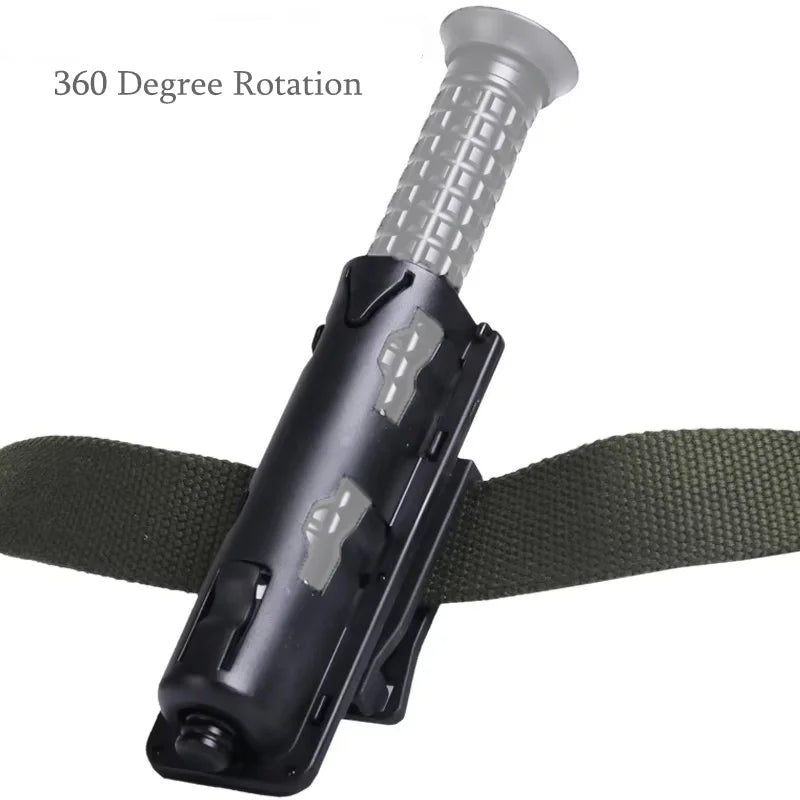 DIZETION Tactical Baton Holder Pouch – 360° Rotating Open Top Waist Holster, Durable Duty Carry Case for Security Use