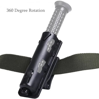 DIZETION Tactical Baton Holder Pouch – 360° Rotating Open Top Waist Holster, Durable Duty Carry Case for Security Use