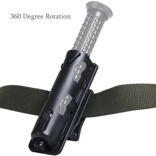 DIZETION Tactical Baton Holder Pouch – 360° Rotating Open Top Waist Holster, Durable Duty Carry Case for Security Use