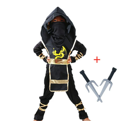 Red Ninja Costume for Boys – Samurai Kid Jumpsuit with Foam Accessories, Halloween & Gift Outfit