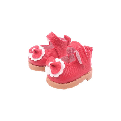 3.8cm Solid Color Lace-Up Canvas Shoes – PU Doll Shoes for 17cm Labubu Doll Clothes & Accessories Gift