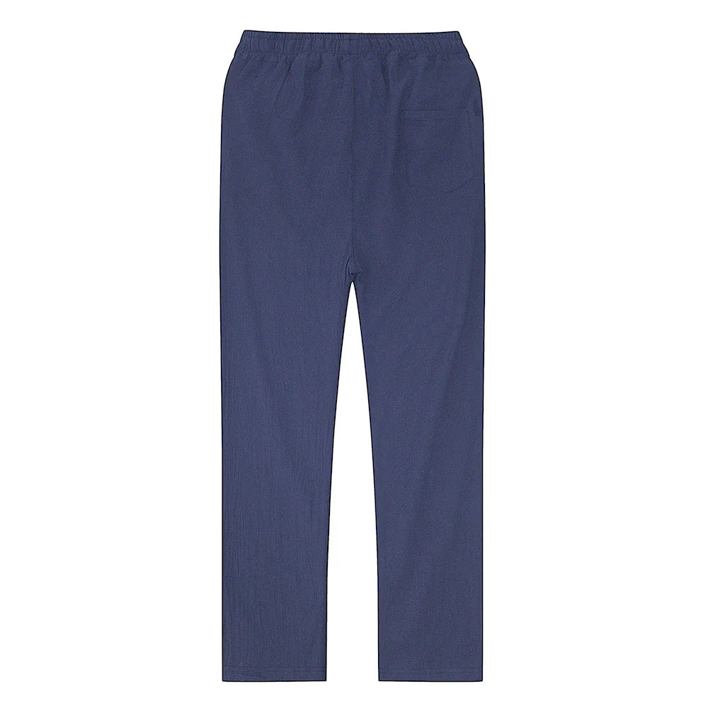 Men's Cotton Linen Pants – Breathable Solid Color Trousers for Autumn, Fitness & Streetwear, S-3XL