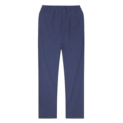Men's Cotton Linen Pants – Breathable Solid Color Trousers for Autumn, Fitness & Streetwear, S-3XL