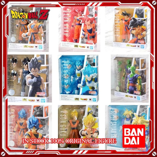 Original Bandai Dragon Ball Z S.H.Figuarts — Super Saiyan God Blue Son Goku Action Figure Model Toy