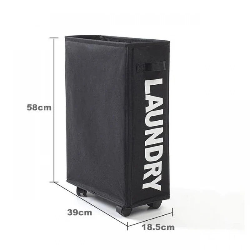 Large Capacity Laundry Basket with Wheels — Foldable Waterproof Storage Bag for Clothes, Yoga Mats, and Multifunctional Use