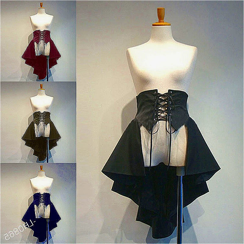 Women’s Lolita Gothic Punk Skirt – Waist-Up Bandage Irregular Hem Halloween Costume
