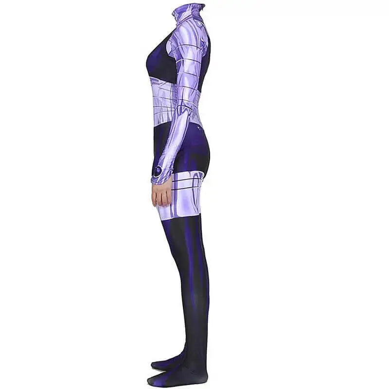 Girls & Women Blackfire Superhero Cosplay Costume – Starfire Bodysuit Zentai Jumpsuit for Halloween