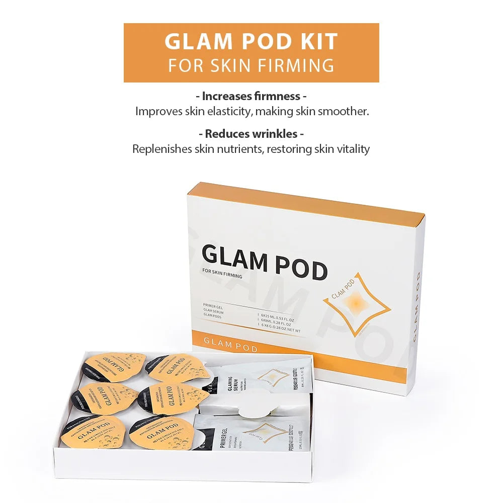 CO2 Glam Pod for Bubble Facial – Aqua Facial Skincare Pods with CO2 Serum Gel for Spa Treatment and Revive