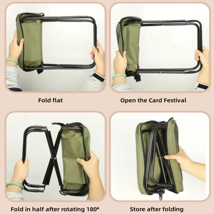 Portable Foldable Backpack Stool — Lightweight Compact Camping Chair for Hiking, Fishing, Picnic & Outdoor Travel