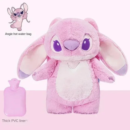 Aoger Disney Stitch Plush Hot Water Bottle – Extra Large Anime Winter Hand Warmer for Women, Home & Holiday Gift for Girls