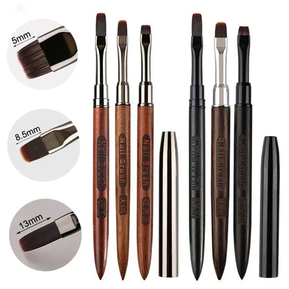Wood Gel Painting Brush – Nail Art Brush for Gel Tip Extension, Acrylic Builder, UV Gel Nails Manicure Accessory