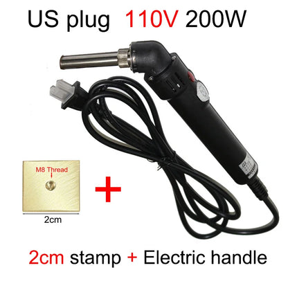 Handheld Copper Hot Stamping Machine – Electric Branding Iron for Wood, Leather & Cake DIY Crafts