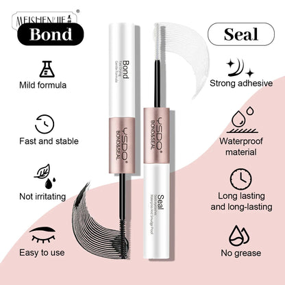 2-in-1 Bond & Seal Dual-Ended Eyelash Glue — Waterproof, Fast-Drying Strong Hold for Cluster Lashes