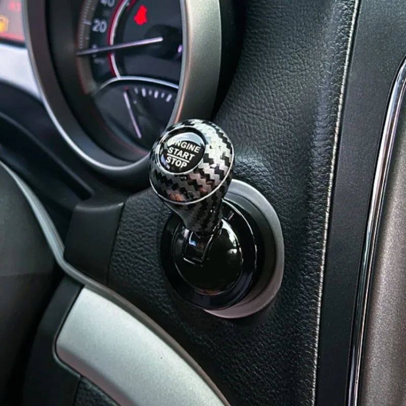 Car Start Button Cover – Rocker Style Automotive Interior Accessory, Retro Joystick Decoration, Universal Car Gift