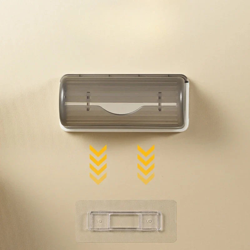 Wall-Mounted Trash Bag Storage Box – Plastic Garbage Bag Dispenser for Kitchen, Bathroom, and Home Organization