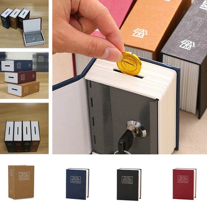 Creative Dictionary Book Piggy Bank – Locked Hidden Secret Money Box for Cash & Coin Storage Safe