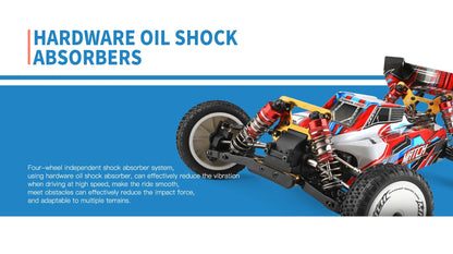 Wltoys 104001 RTR 1/10 4WD RC Car – 2.4G High-Speed Remote Control Drift & Off-Road Climbing Metal Vehicle, 45km/h