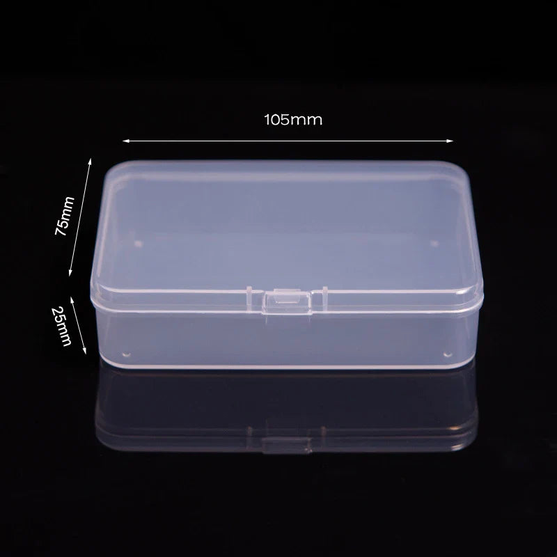 Mini Rectangular Plastic Storage Box – Translucent, Dustproof Jewelry & Small Item Container