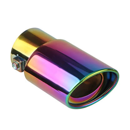 2.5" Stainless Steel Car Exhaust Muffler Tip – Chrome Rear Tail Pipe for Most Vehicles
