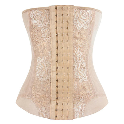 Colombian Mesh Embroidered Waist Trainer Corset Body Shaper for Women – Belly Control Shapewear