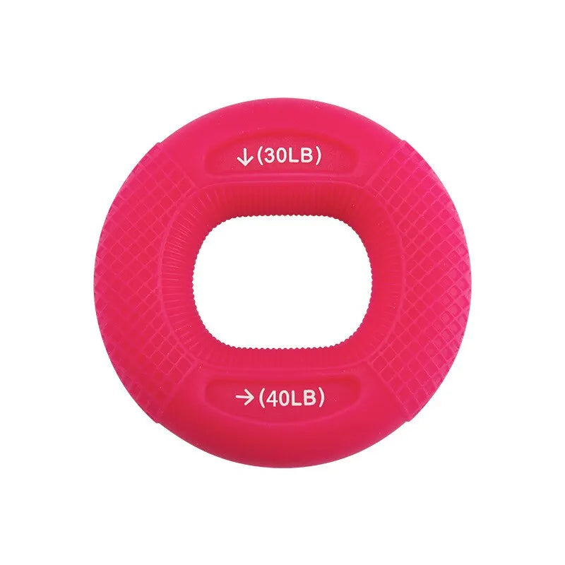 Silicone Hand Grip Strengthener: 20-80LB Gripping Ring Finger Trainer, Carpal Expander, Muscle Stretcher - Relieves Wrist Pain