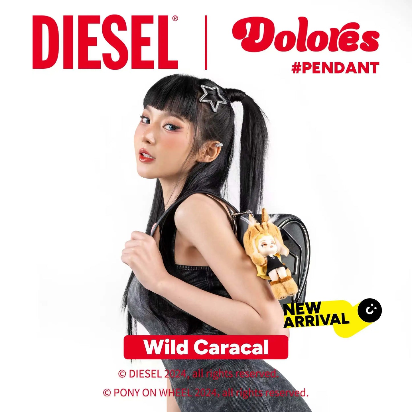 DIESEL x Dolores Limited Edition Plush Pendant – Hanging Bag Accessory Toy