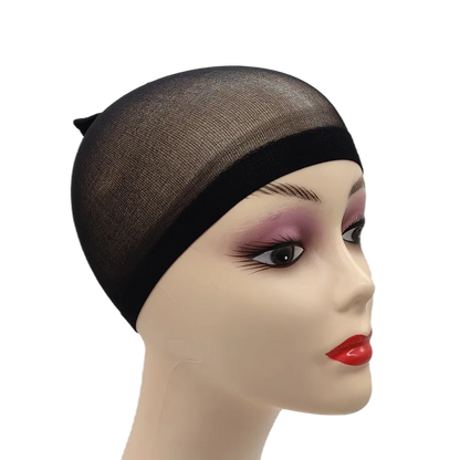 Ventilated Nylon Mesh Wig Cap – Stretchy, Breathable, Extra Thin Stocking Hairnets for Wigs, Available in 1/6/12 Bags