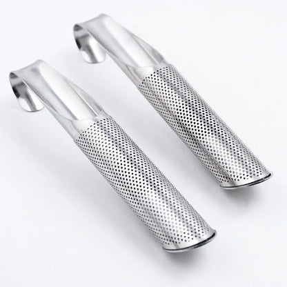 New Tea Strainer – Stainless Steel Infuser Pipe Design with Holder, Tea Spoon, and Filter for Perfect Brew