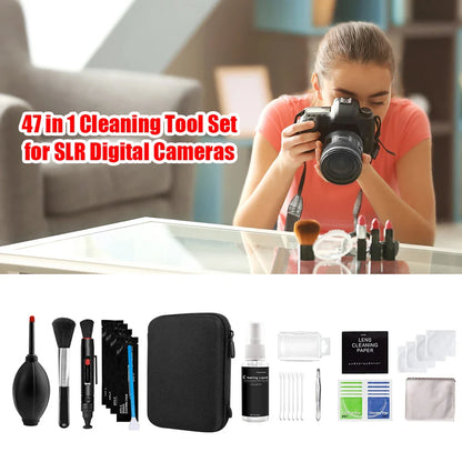 7–47PCS Camera Cleaning Kit for DSLR & Digital Cameras – Lens & Sensor Cleaner Set for Sony, Canon, Nikon, Fujifilm, SLR, DV