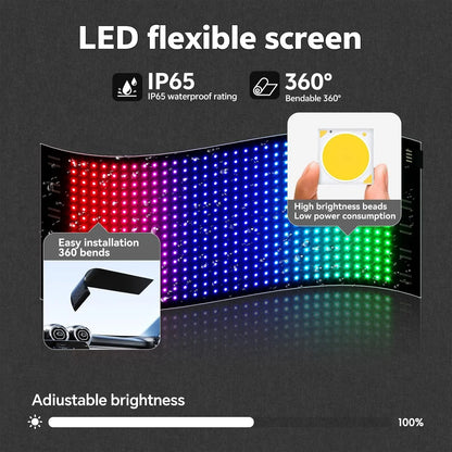LED Baseball Cap - USB Rechargeable Bluetooth Scrolling Message Display Hat