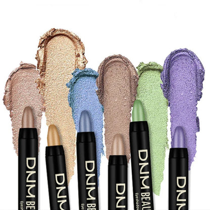 16-Color Pearlescent Eyeshadow Sticks – High Pigment Waterproof Glitter Eye Makeup Pencil, Long-Lasting & Smudge-Proof