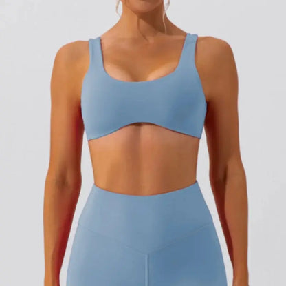 High Elasticity Moisture-Wicking Yoga Bra - Tight Fit with Sweat Absorption - Breathable and Comfortable Nude Feel Yoga Bra