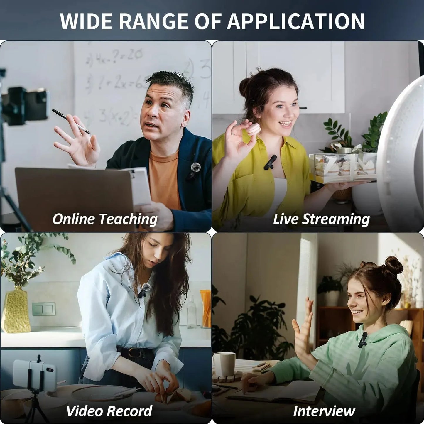 NEW Wireless Lavalier Microphone – Mini Mic for Audio Video Recording on iPhone, Android, Laptop, and Mobile Gaming