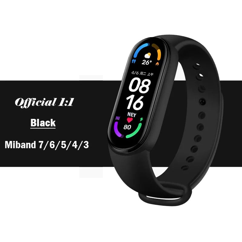 Silicone Strap for Xiaomi Mi Band 3-7 NFC – Sport Replacement Wristband Bracelet
