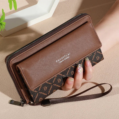 Classic Men’s Faux Leather Wallet – Bifold with Snap Closure, Zipper Card Holder & Photo Slot, Color Block Design