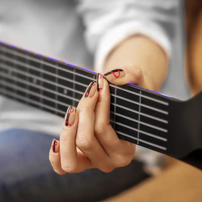 AeroBand Smart & Painless Guitar - Silicone Strings, One-Touch 12-Key Conversion, Bluetooth, 8 Sounds & USB MIDI Function