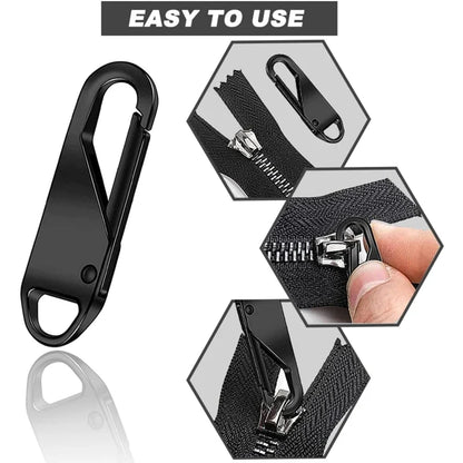 20-5PCS Zipper Pull Replacement - Instant Repair Slider Puller for Bags, Suitcases, Travel Gear & DIY Crafts