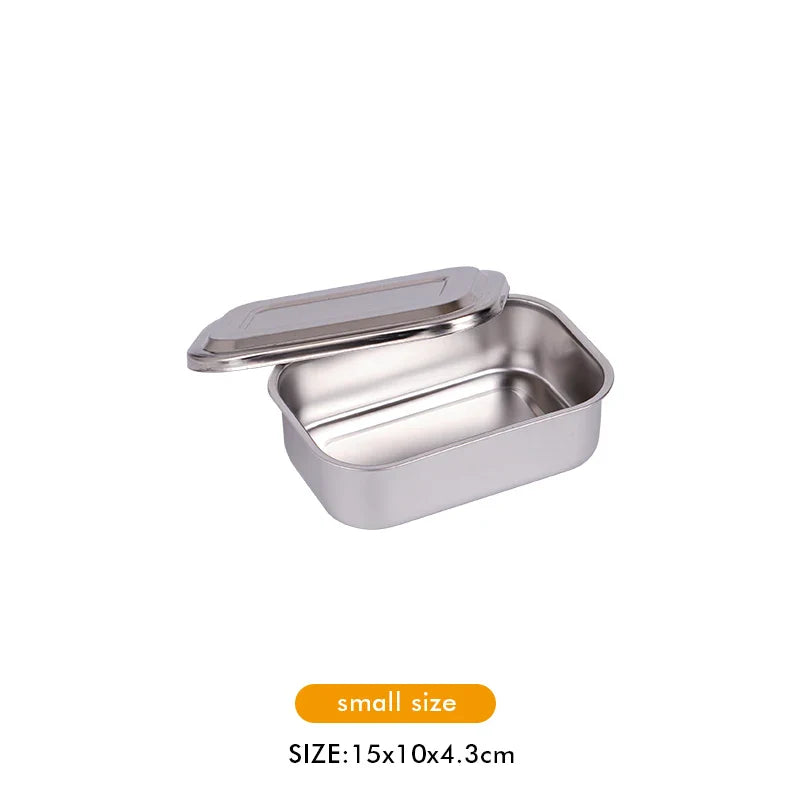 Stainless Steel Dental Instrument Tray with Lid – Medical Sterilization & Disinfection Container for Surgical Tools