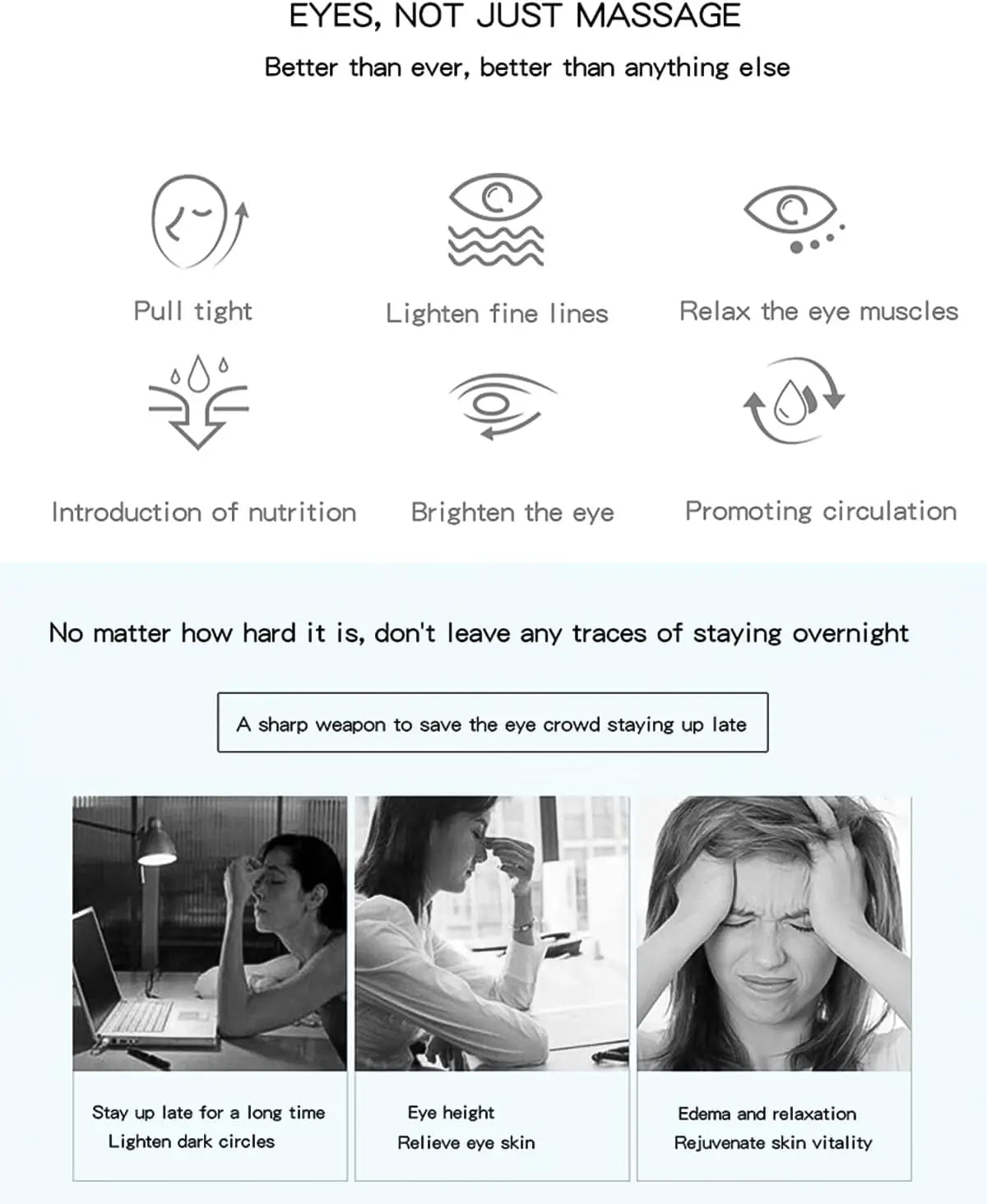 3D EMS Eye Beauty Massager – Micro-Current Pulse Device for Wrinkle Reduction, Dark Circle & Eye Bag Removal