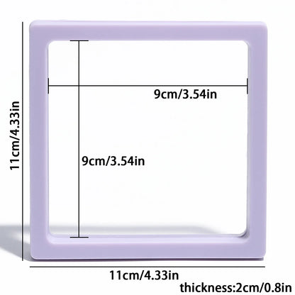 Black 3D Floating Display Case Frame – Free-Stand Suspension Membrane Jewelry Storage Box for Rings, Earrings & Necklaces