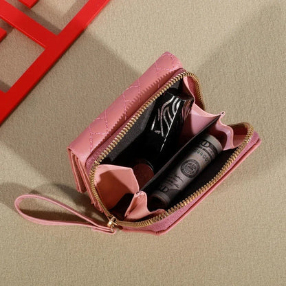 Men’s Fashion Embroidered Love Coin Purse – Trifold Wallet with Multi Card Slots