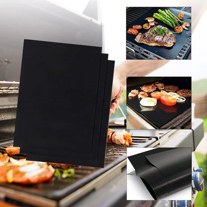 Non-Stick BBQ Grill Mat - Heat Resistant, Reusable Outdoor Baking Mat for Barbecue Party, 40x50cm Grill Accessories