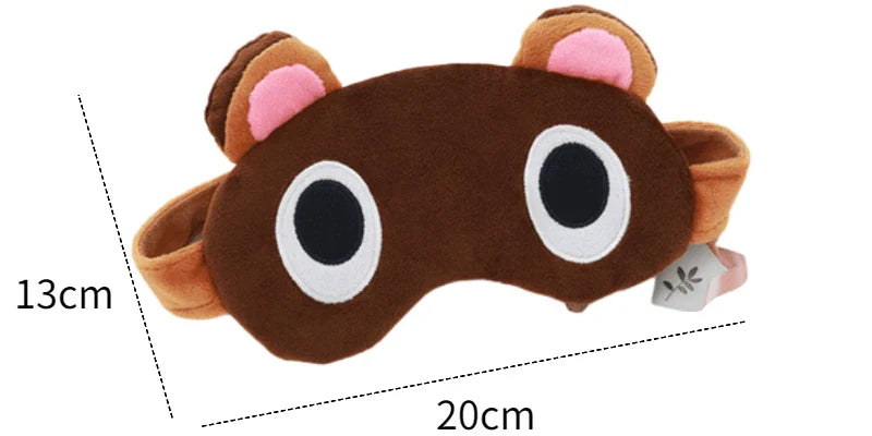 Animal Crossing Sleep Mask – Tom Nook & Timmy/Tommy Plush Eyeshade, Cute Cartoon Cosplay Eye Cover & Travel Blindfold